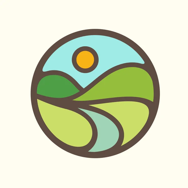 Icono de paisaje . — Vector de stock