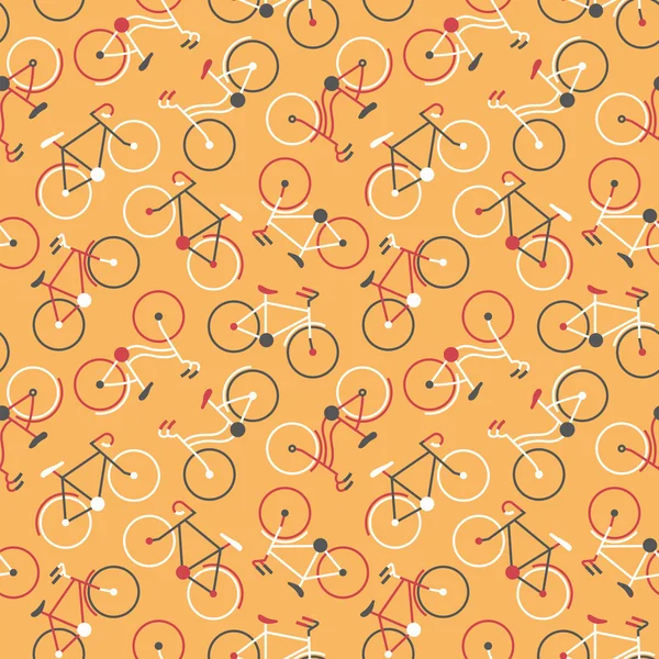 Naadloze fiets patroon. — Stockvector