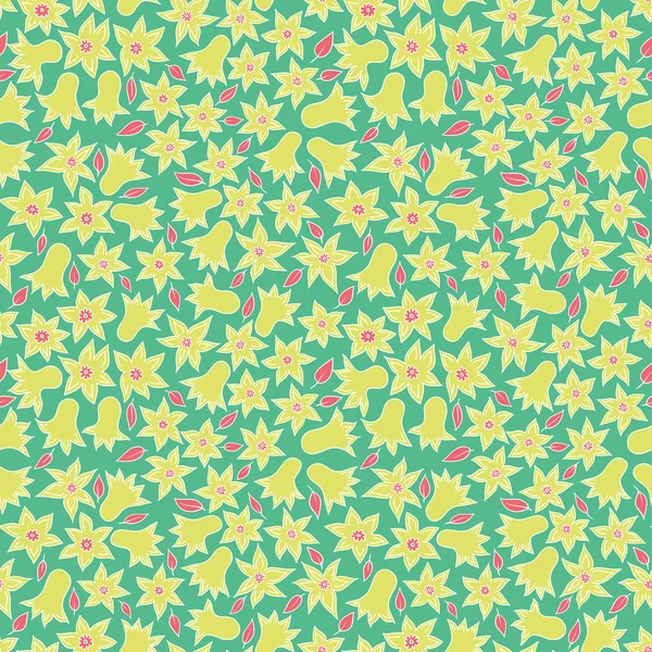 Seamless floral pattern. — Stock Vector