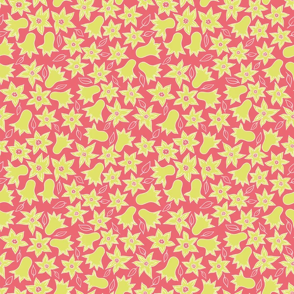 Patrón floral sin costuras. — Vector de stock