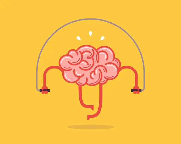 Entrena tu cerebro. Concepto creativo . — Vector de stock