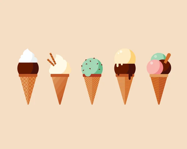 Set coni gelato . Grafiche Vettoriali