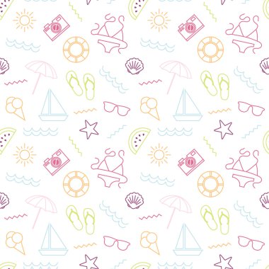 Renkli sorunsuz yaz desen.