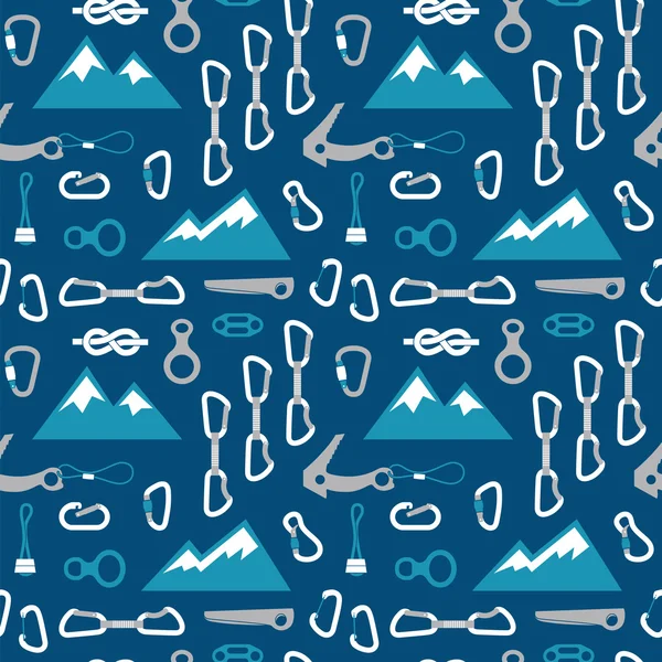 Climbing equipment vector pattern. — Stock Vector