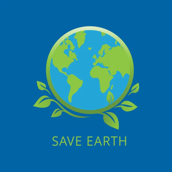 地球を救います。生態学の概念. — ストックベクタ