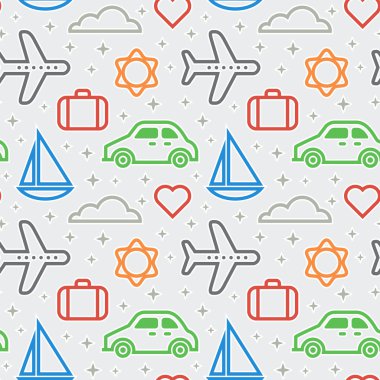 Dikişsiz desen seyahat.