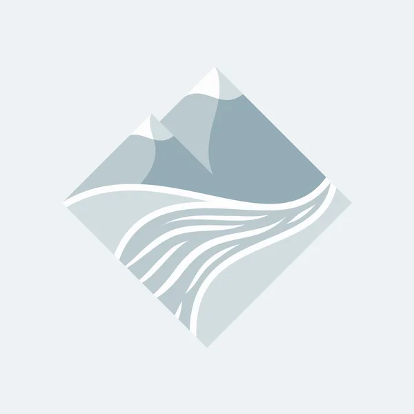 Icono de montaña. — Vector de stock