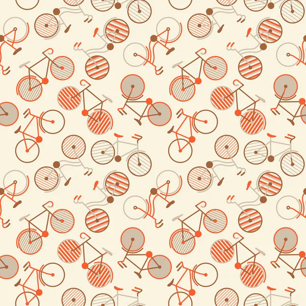 Patrón de bicicleta de colores sin costuras . — Archivo Imágenes Vectoriales