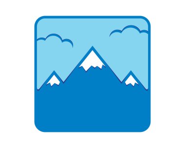 Dağ vektör simgesi.