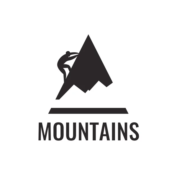 Mountain climber. Vector icon. — Stock Vector