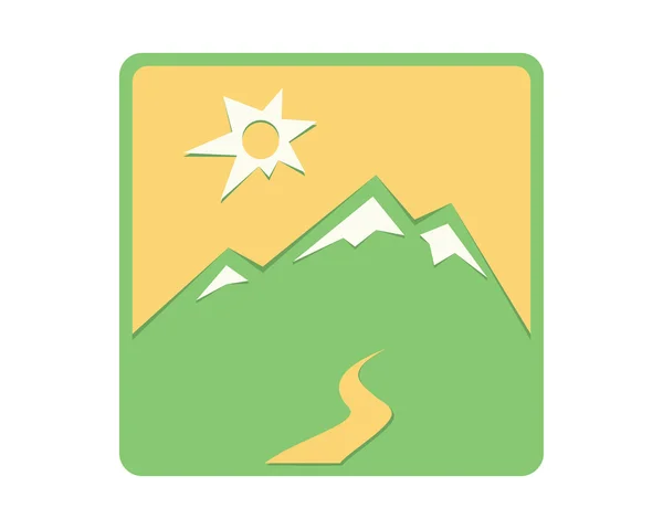 Mountain vector icon. — Stock Vector
