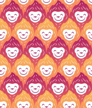 Maymunlar seamless modeli.