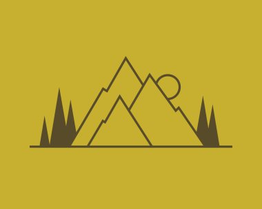 Dağ vektör çizim.