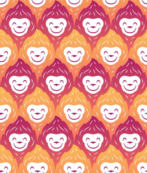 Monkeys seamless pattern. — Stock Vector