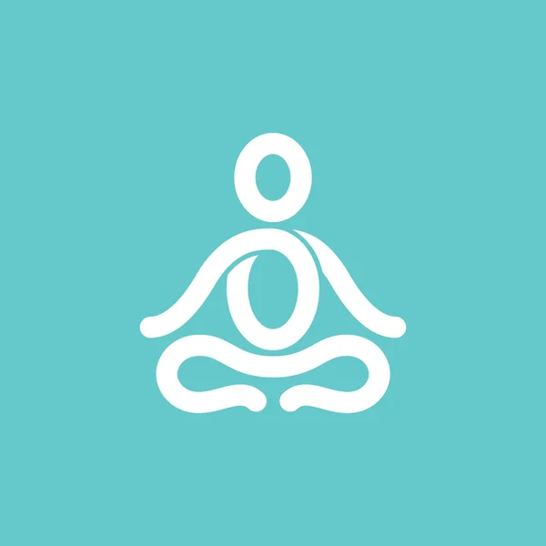 Yoga pose de lotus, icône vectorielle stylisée . — Image vectorielle