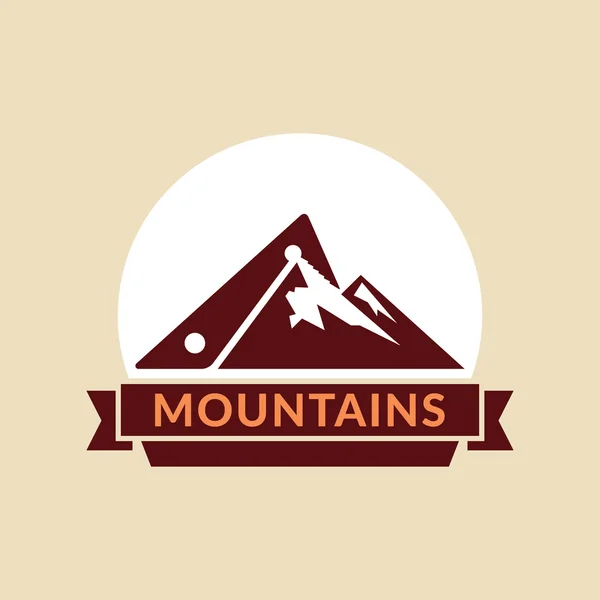 Icono vectorial montañismo . — Vector de stock