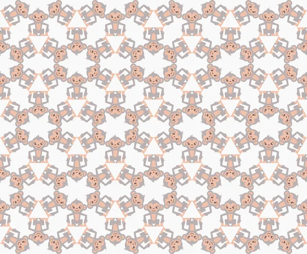 Monkeys seamless pattern. — Stock Vector