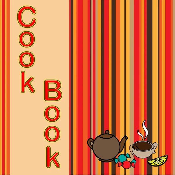 Cook book design, illustrazione vettoriale — Vettoriale Stock