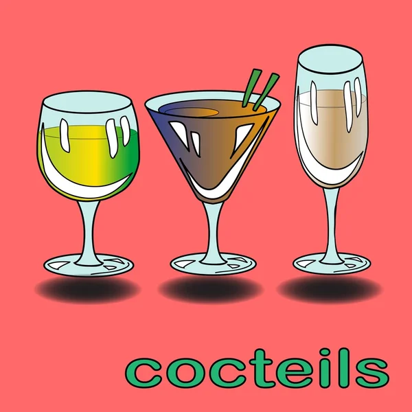 Carta da cocktail — Vettoriale Stock