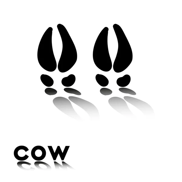 牛的爪印 — 图库矢量图片