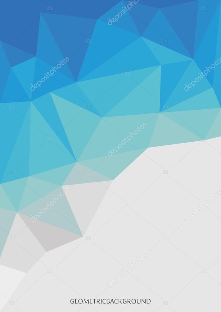 Blue White Polygonal Mosaic Background, Vector illustration,