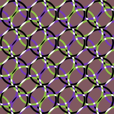 kesişen daireler mozaik seamless modeli