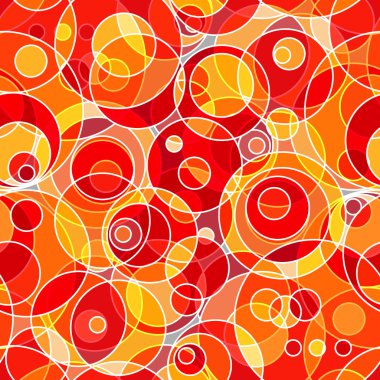 kesişen sıcak daireler mozaik seamless modeli