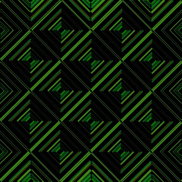 녹색과 검은색 삼각형 텍스처 원활한 패턴 배경 — 스톡 벡터