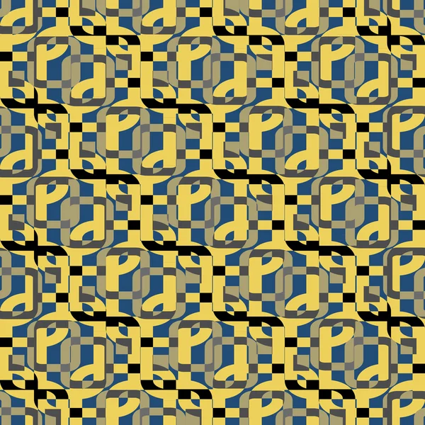 Gelbe Quadrate Textur nahtlose Muster Hintergrund — Stockvektor
