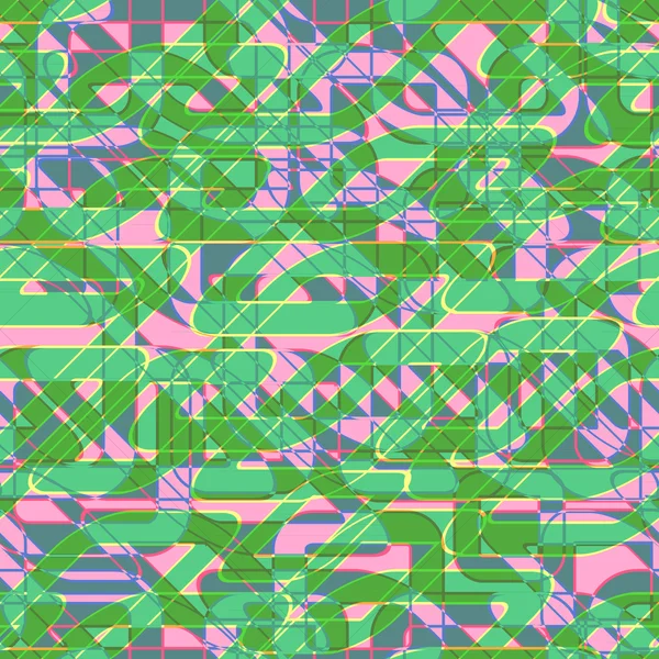 Переплетені хвилі мозаїчний безшовний візерунок — стоковий вектор