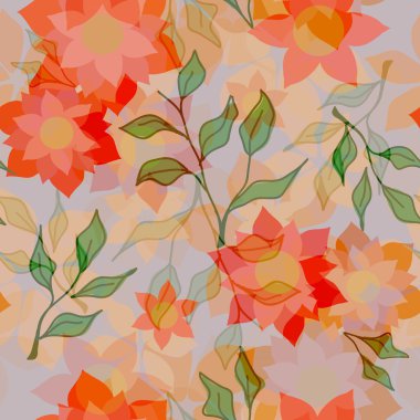 Çiçeksiz desen. vektör illüstrasyonu