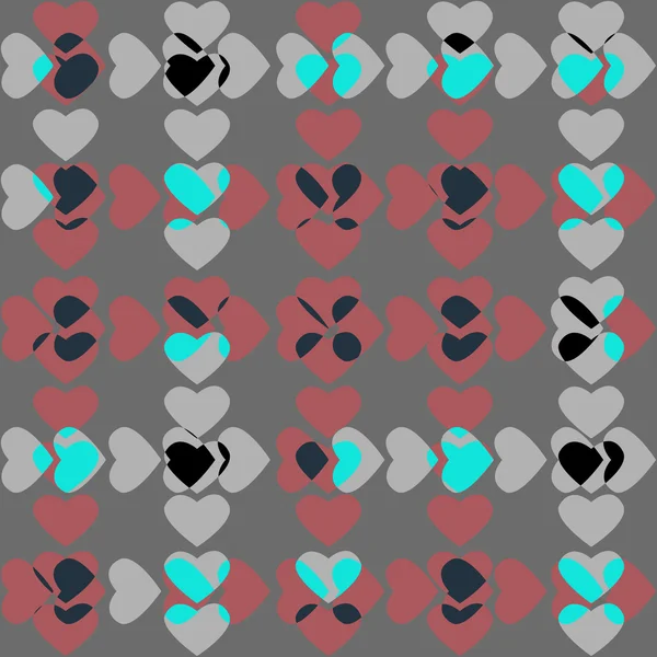 Valentin szívét varrat nélküli mintát — Stock Vector