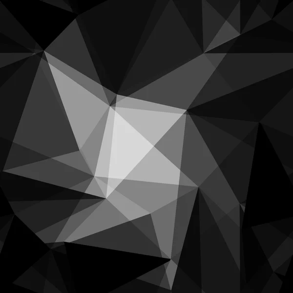 Schwarz-weiß abstraktes Hintergrundpolygon — Stockvektor