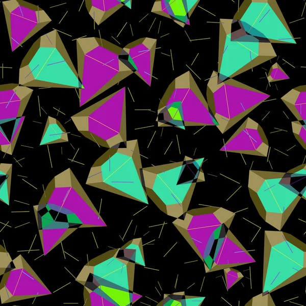 Dessin animé diamant motif sans couture — Image vectorielle