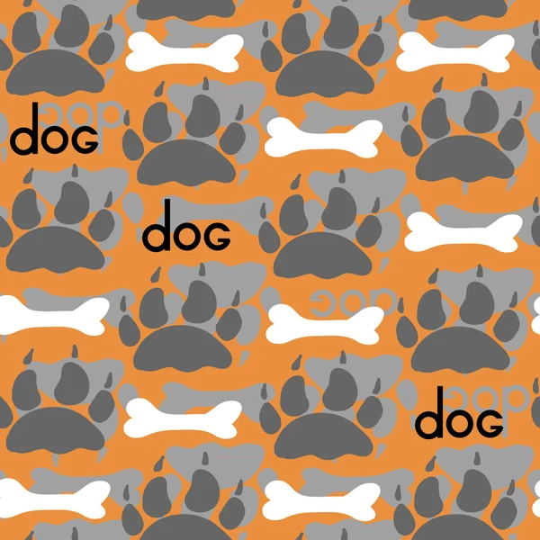 Dog Textile Pattern. Vector seamless. — Stock Vector