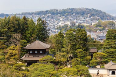 Üstten Görünüm ginkakuji Tapınağı, Japonya