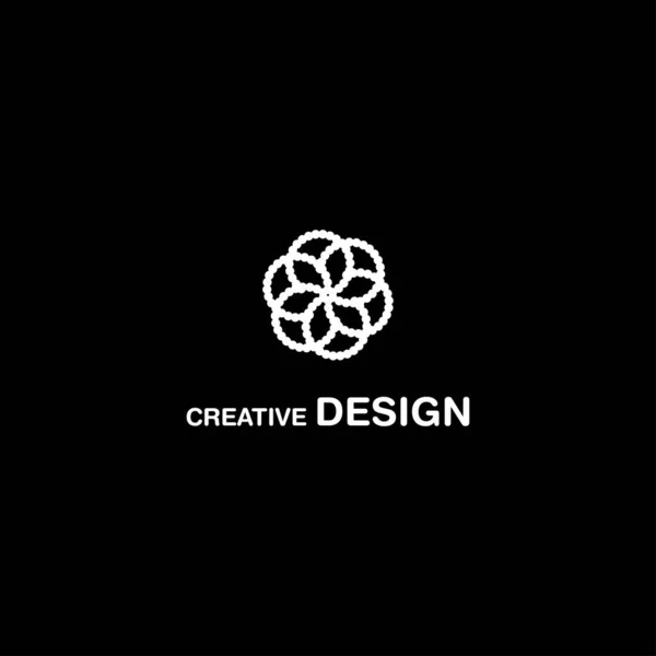 Flor Creativa Abstracta Logotipo Diseño Vector Arte Eps10 — Vector de stock