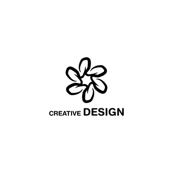 Hermosa Flor Moderna Abstracta Diseño Creativo Logotipo Vector Arte Eps10 — Vector de stock