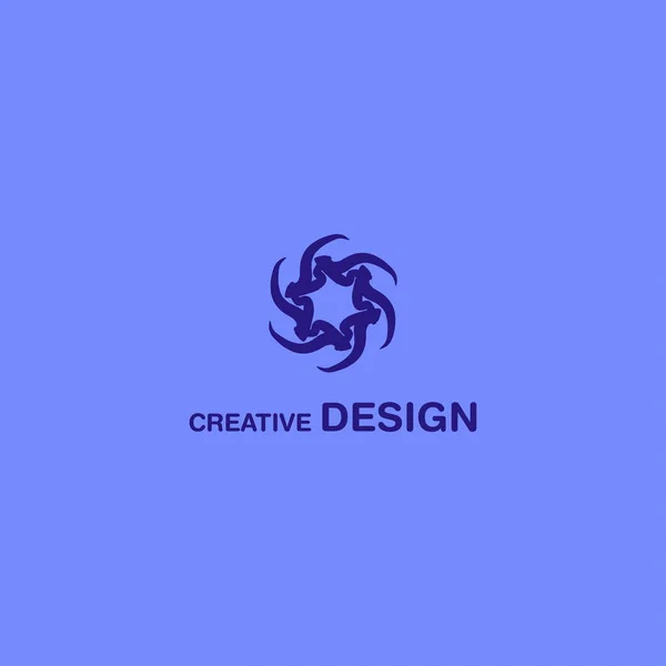 Jednoduchá Hvězda Abstraktní Kreativní Logo Design Izolovaný Chrpy Blue Eps — Stockový vektor