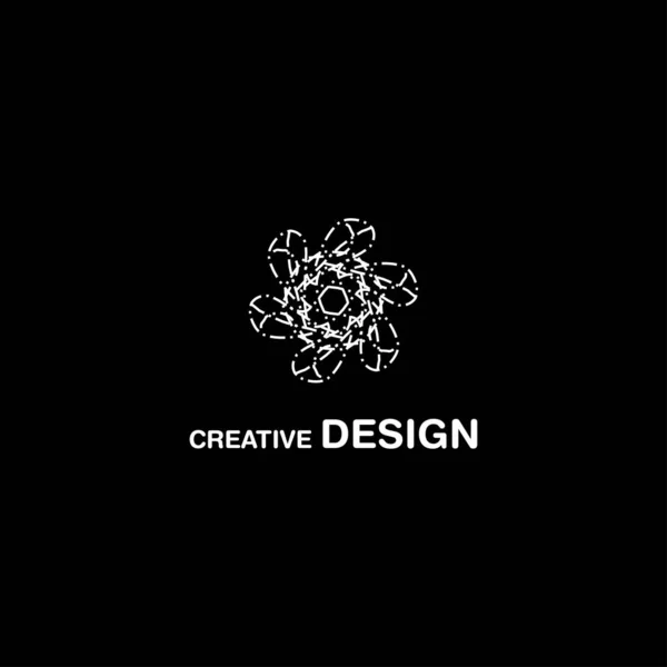 Современная Креативная Пунктирная Линия Вектор Дизайна Икон — стоковый вектор
