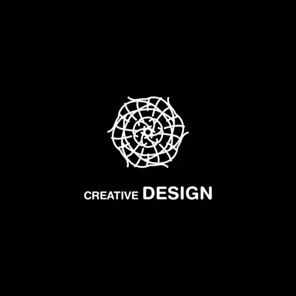 Абстрактная Пунктирная Линия Creative Design Art — стоковый вектор