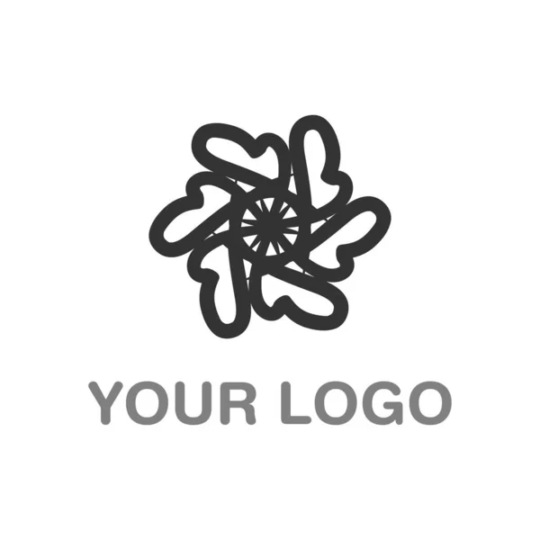 Preto Abstrato Logo Vector Design Art Eps10 — Vetor de Stock