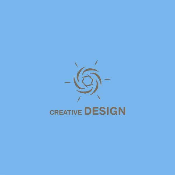 Design Elegante Del Logo Creativo Isolato Eps10 Blu — Vettoriale Stock