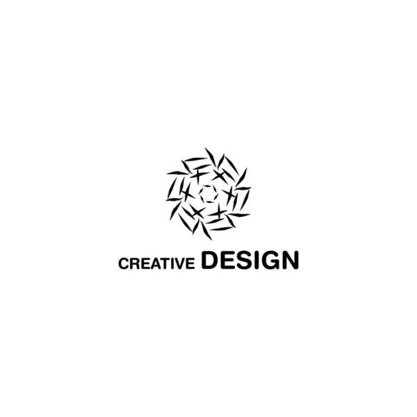 Vector Creativo Del Diseño Del Logotipo Línea Elegante Del Arte — Vector de stock