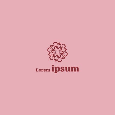 Kırmızı Kombine Logo Yaratıcı Tasarım Vektörü