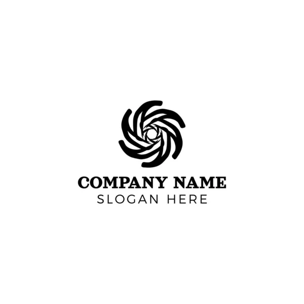 Diseño Único Del Logotipo Empresa Espiral Abstracta — Vector de stock