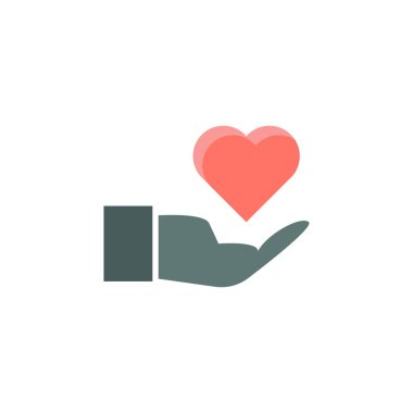 Love Hand Kavramsal Vektör Simgesi Tasarım Çizim Bölüm 10