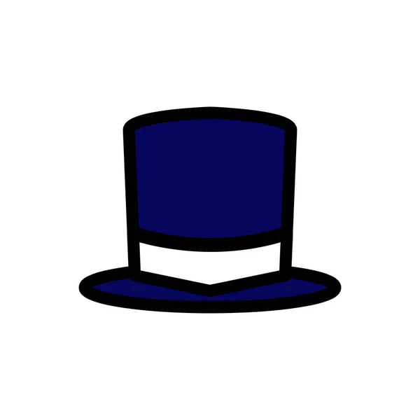 Chapeau Magicien Icône Vectoriel Illustration Design — Image vectorielle