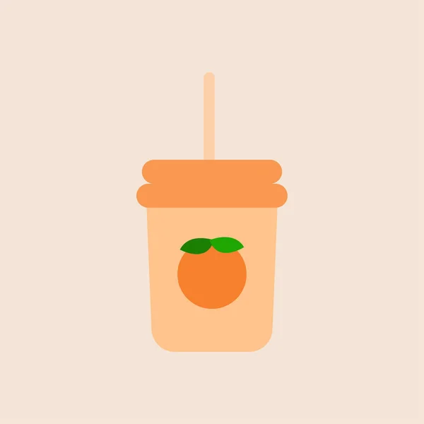 Orange Drink Conceptual Icon Vector Illustration Design Eps10 — Stock Vector