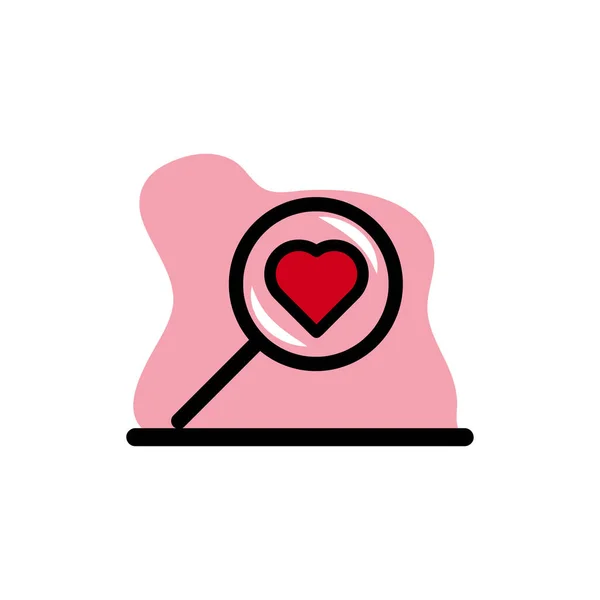 Βρίσκοντας Την Αγάπη Εικονίδιο Διάνυσμα Εικονογράφηση Έννοια Σχεδίασης Eps10 — Διανυσματικό Αρχείο